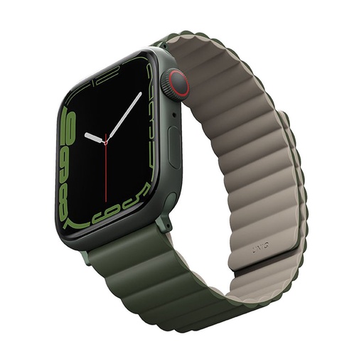 [UNIQ-45MM-REVGRNTPE] UNIQ Revix Reversible Magnetic for Apple Watch Strap 42/44/45mm Pine (Green/Taupe)