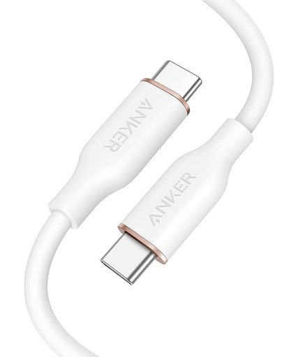 [A8552H21] Anker PowerLine III Flow USB-C to USB-C 100W 0.9m/3ft (White)