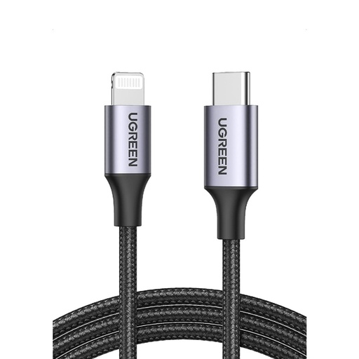 [60760] UGREEN USB-C to Lightning Cable 1.5m (Black)