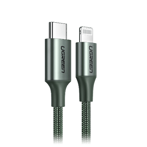 [80564] UGREEN Type C-Lightning Cable 1m (Midnight Green)