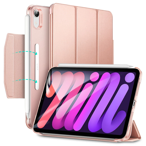 [3C02210070201] ESR Ascend Trifold with Clasp Cover for iPad Mini 2021 (Rose Gold)