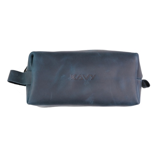 [EV1904-BLU] Kavy Leather Pouch Bag (Blue)