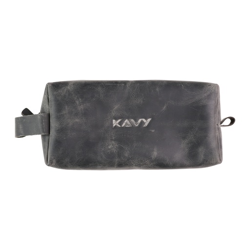 [EV1904-GRY] Kavy Leather Pouch Bag (Gray)