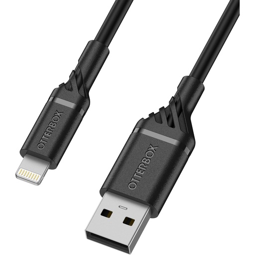 [78-52630] Otterbox Lightning to USB-A Standard Cable 2m (Black)