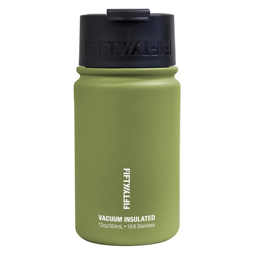 [V12004OL0] Fifty Fifty Vacuum Insulated Bottle 354ML (Olive Green)