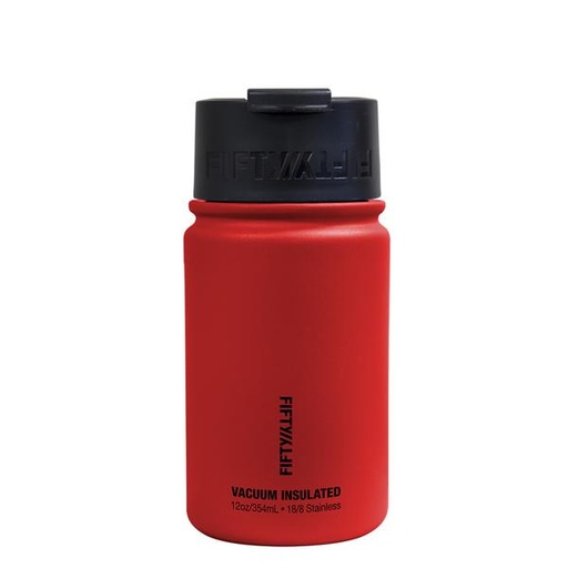 [V12004RD0] Fifty Fifty Vacuum Insulated Bottle 354ML (Cherry Red)
