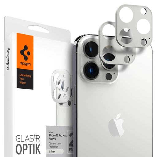 [AGL04033] Spigen Camera Lens Screen Protector for iPhone 13 Pro Max (Silver)
